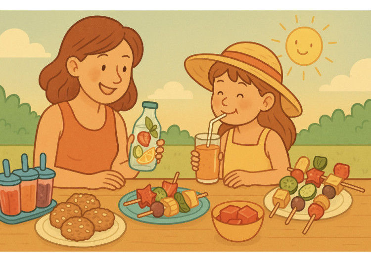Comidas ligeras, frescas y saludables para niños en vacaciones Comidas ligeras, frescas y saludables para niños en vacaciones